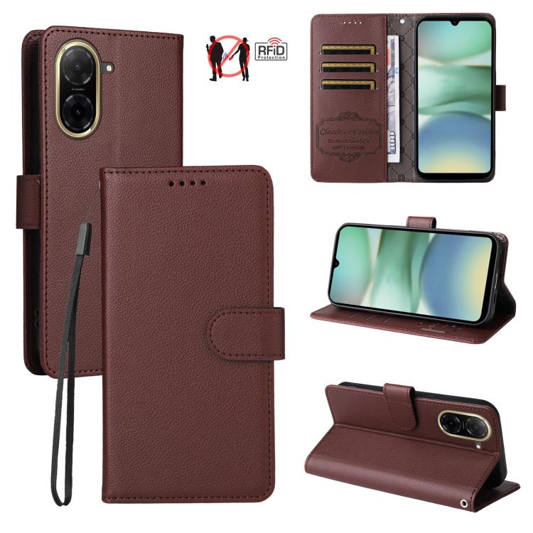 Litchi Texture RFID Blocking 3-Card Wallet Leather Phone Case, For Redmi 15a 5G, For Redmi Turbo 5 Max 5G / Poco X8 Pro Max 5G, For Redmi Turbo 5 5G / Poco X8 Pro 5G, For Redmi Note 15 Pro+ 5G Global 163.3mm, For Redmi Note 15 4G / 5G Global 164mm     ...
