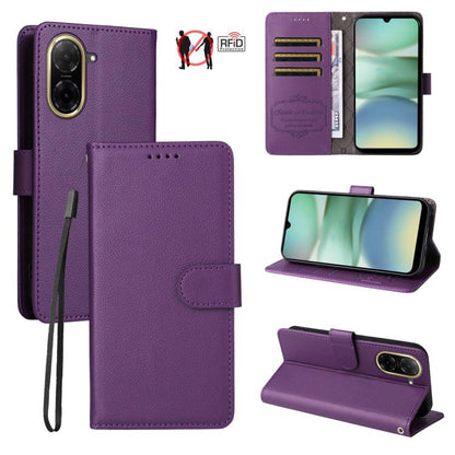 Litchi Texture RFID Blocking 3-Card Wallet Leather Phone Case, For Redmi 15a 5G, For Redmi Turbo 5 Max 5G / Poco X8 Pro Max 5G, For Redmi Turbo 5 5G / Poco X8 Pro 5G, For Redmi Note 15 Pro+ 5G Global 163.3mm, For Redmi Note 15 4G / 5G Global 164mm     ...