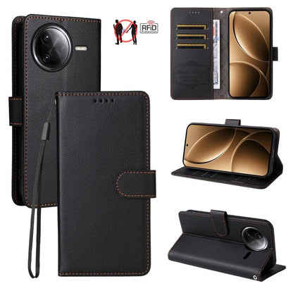 Litchi Texture RFID Blocking 3-Card Wallet Leather Phone Case, For Redmi A5 4G Global 171.7mm, For Redmi Note 14S / 13 Pro 4G Global, For Redmi K80 Pro / Poco F7 Ultra, For Redmi K80 / Poco F7 Pro, For Redmi 14C 4G / 5G / 14R / Poco M7                 ...