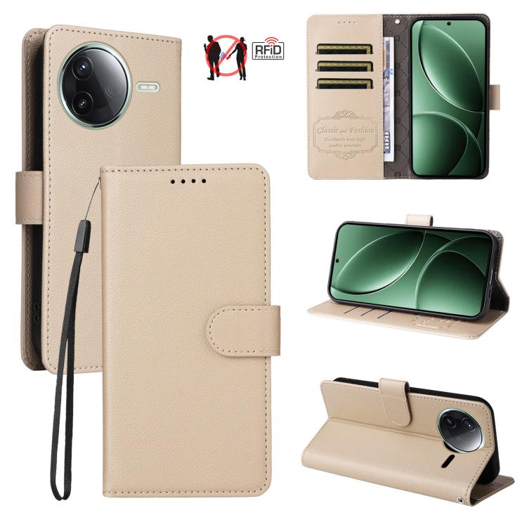 Litchi Texture RFID Blocking 3-Card Wallet Leather Phone Case, For Redmi A5 4G Global 171.7mm, For Redmi Note 14S / 13 Pro 4G Global, For Redmi K80 Pro / Poco F7 Ultra, For Redmi K80 / Poco F7 Pro, For Redmi 14C 4G / 5G / 14R / Poco M7                 ...