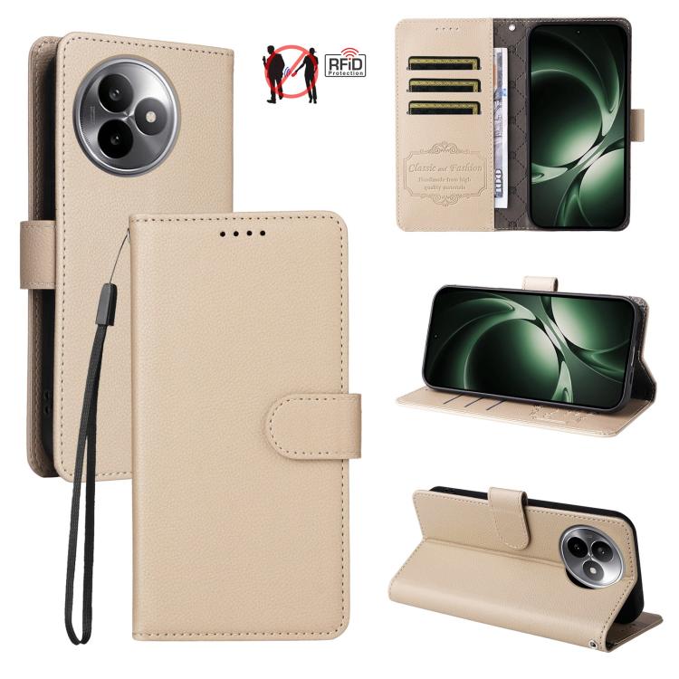 Litchi Texture RFID Blocking 3-Card Wallet Leather Phone Case, For Redmi 15a 5G, For Redmi Turbo 5 Max 5G / Poco X8 Pro Max 5G, For Redmi Turbo 5 5G / Poco X8 Pro 5G, For Redmi Note 15 Pro+ 5G Global 163.3mm, For Redmi Note 15 4G / 5G Global 164mm     ...