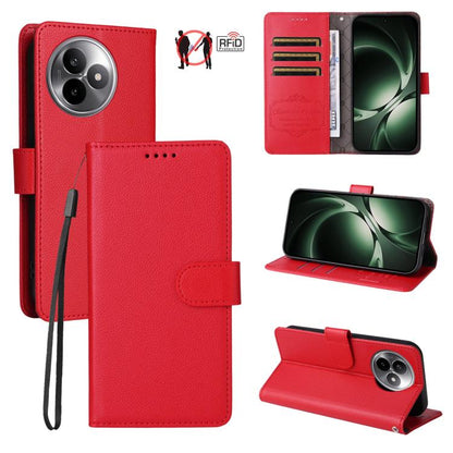 Litchi Texture RFID Blocking 3-Card Wallet Leather Phone Case, For Redmi 15a 5G, For Redmi Turbo 5 Max 5G / Poco X8 Pro Max 5G, For Redmi Turbo 5 5G / Poco X8 Pro 5G, For Redmi Note 15 Pro+ 5G Global 163.3mm, For Redmi Note 15 4G / 5G Global 164mm     ...