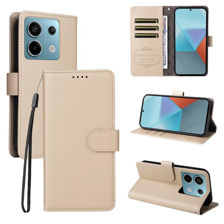 Litchi Texture RFID Blocking 3-Card Wallet Leather Phone Case, For Redmi K80 / Poco F7 Pro, For Redmi 14C 4G / 5G / 14R / Poco M7, For Redmi Note 14 4G Global 164.84mm, For Redmi Note 14 Pro 5G / 14 Pro+ 5G, For Redmi Turbo 4 5G / Poco X7 Pro 5G       ...