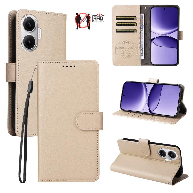 Litchi Texture RFID Blocking 3-Card Wallet Leather Phone Case, For Redmi 15a 5G, For Redmi Turbo 5 Max 5G / Poco X8 Pro Max 5G, For Redmi Turbo 5 5G / Poco X8 Pro 5G, For Redmi Note 15 Pro+ 5G Global 163.3mm, For Redmi Note 15 4G / 5G Global 164mm     ...