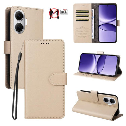 Litchi Texture RFID Blocking 3-Card Wallet Leather Phone Case, For Redmi 15a 5G, For Redmi Turbo 5 Max 5G / Poco X8 Pro Max 5G, For Redmi Turbo 5 5G / Poco X8 Pro 5G, For Redmi Note 15 Pro+ 5G Global 163.3mm, For Redmi Note 15 4G / 5G Global 164mm     ...