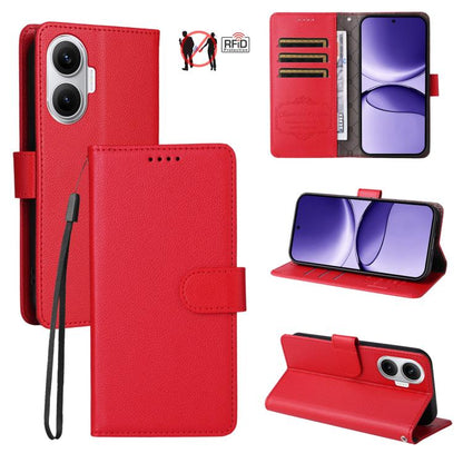 Litchi Texture RFID Blocking 3-Card Wallet Leather Phone Case, For Redmi 15a 5G, For Redmi Turbo 5 Max 5G / Poco X8 Pro Max 5G, For Redmi Turbo 5 5G / Poco X8 Pro 5G, For Redmi Note 15 Pro+ 5G Global 163.3mm, For Redmi Note 15 4G / 5G Global 164mm     ...
