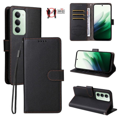 Litchi Texture RFID Blocking 3-Card Wallet Leather Phone Case, For Redmi 15a 5G, For Redmi Turbo 5 Max 5G / Poco X8 Pro Max 5G, For Redmi Turbo 5 5G / Poco X8 Pro 5G, For Redmi Note 15 Pro+ 5G Global 163.3mm, For Redmi Note 15 4G / 5G Global 164mm     ...