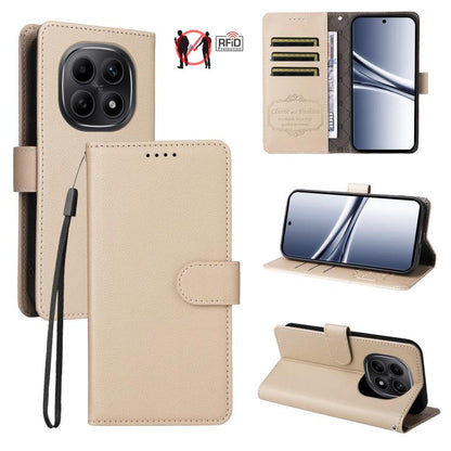 Litchi Texture RFID Blocking 3-Card Wallet Leather Phone Case, For Redmi 15a 5G, For Redmi Turbo 5 Max 5G / Poco X8 Pro Max 5G, For Redmi Turbo 5 5G / Poco X8 Pro 5G, For Redmi Note 15 Pro+ 5G Global 163.3mm, For Redmi Note 15 4G / 5G Global 164mm     ...