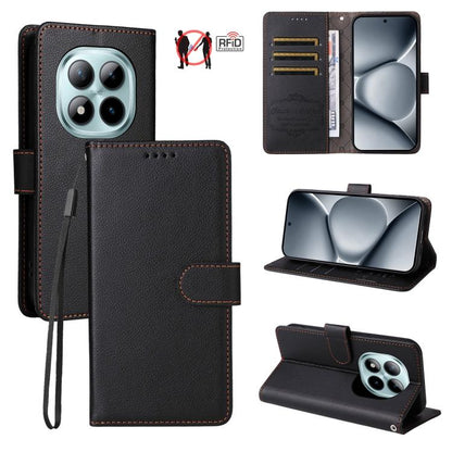 Litchi Texture RFID Blocking 3-Card Wallet Leather Phone Case, For Redmi 15a 5G, For Redmi Turbo 5 Max 5G / Poco X8 Pro Max 5G, For Redmi Turbo 5 5G / Poco X8 Pro 5G, For Redmi Note 15 Pro+ 5G Global 163.3mm, For Redmi Note 15 4G / 5G Global 164mm     ...