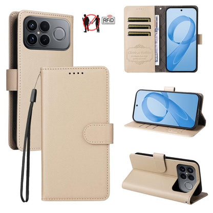 Litchi Texture RFID Blocking 3-Card Wallet Leather Phone Case, For Redmi 15a 5G, For Redmi Turbo 5 Max 5G / Poco X8 Pro Max 5G, For Redmi Turbo 5 5G / Poco X8 Pro 5G, For Redmi Note 15 Pro+ 5G Global 163.3mm, For Redmi Note 15 4G / 5G Global 164mm     ...