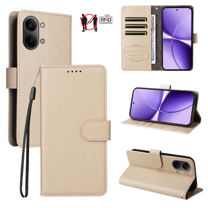 Litchi Texture RFID Blocking 3-Card Wallet Leather Phone Case, For Redmi 15a 5G, For Redmi Turbo 5 Max 5G / Poco X8 Pro Max 5G, For Redmi Turbo 5 5G / Poco X8 Pro 5G, For Redmi Note 15 Pro+ 5G Global 163.3mm, For Redmi Note 15 4G / 5G Global 164mm     ...