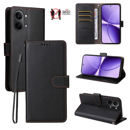 Litchi Texture RFID Blocking 3-Card Wallet Leather Phone Case, For Redmi 15a 5G, For Redmi Turbo 5 Max 5G / Poco X8 Pro Max 5G, For Redmi Turbo 5 5G / Poco X8 Pro 5G, For Redmi Note 15 Pro+ 5G Global 163.3mm, For Redmi Note 15 4G / 5G Global 164mm     ...