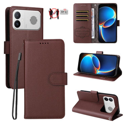 Litchi Texture RFID Blocking 3-Card Wallet Leather Phone Case, For Redmi Note 17 5G / 4G Global 169.7mm, For Redmi 17C 5G, For Redmi Note 17 Pro+ 5G Global 163.4mm, For Redmi 17 5G / 4G Global 170mm, For Redmi K90 Max 5G / K90 Ultra 5G, For Redmi 15a 5...