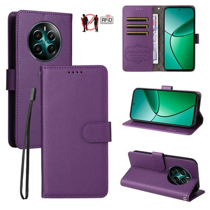 Litchi Texture RFID Blocking 3-Card Wallet Leather Phone Case, For Realme 16 Pro+ 5G, For Realme 16 Pro 5G, For Realme 15x 5G India / Realme C85 5G, For Realme C85 Pro 4G, For Realme 15T 5G, For Realme Narzo 80 Lite 4G / C71 India                      ...