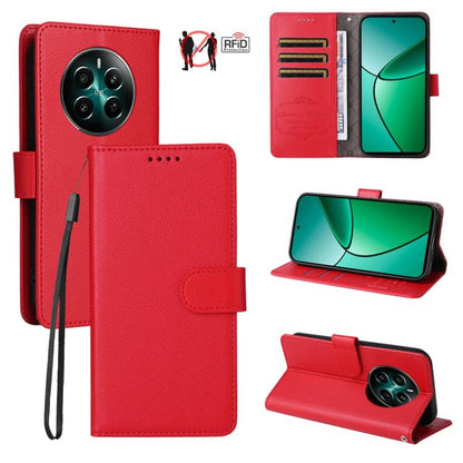 Litchi Texture RFID Blocking 3-Card Wallet Leather Phone Case, For Realme 16 Pro+ 5G, For Realme 16 Pro 5G, For Realme 15x 5G India / Realme C85 5G, For Realme C85 Pro 4G, For Realme 15T 5G, For Realme Narzo 80 Lite 4G / C71 India                      ...