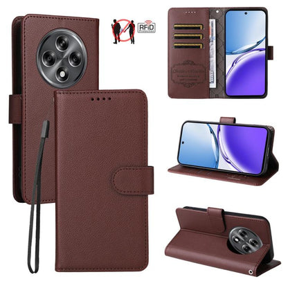 Litchi Texture RFID Blocking 3-Card Wallet Leather Phone Case, For Realme 16 Pro+ 5G, For Realme 16 Pro 5G, For Realme 15x 5G India / Realme C85 5G, For Realme C85 Pro 4G, For Realme 15T 5G, For Realme Narzo 80 Lite 4G / C71 India                      ...