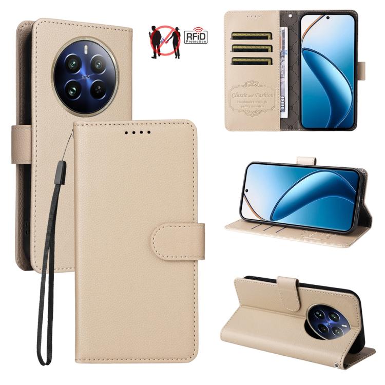 Litchi Texture RFID Blocking 3-Card Wallet Leather Phone Case, For Realme 16 Pro+ 5G, For Realme 16 Pro 5G, For Realme 15x 5G India / Realme C85 5G, For Realme C85 Pro 4G, For Realme 15T 5G, For Realme Narzo 80 Lite 4G / C71 India                      ...