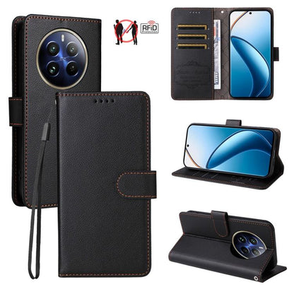 Litchi Texture RFID Blocking 3-Card Wallet Leather Phone Case, For Realme 16 Pro+ 5G, For Realme 16 Pro 5G, For Realme 15x 5G India / Realme C85 5G, For Realme C85 Pro 4G, For Realme 15T 5G, For Realme Narzo 80 Lite 4G / C71 India                      ...