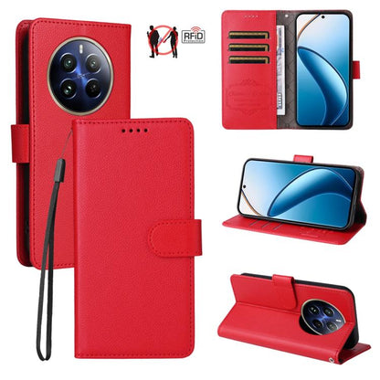 Litchi Texture RFID Blocking 3-Card Wallet Leather Phone Case, For Realme 16 Pro+ 5G, For Realme 16 Pro 5G, For Realme 15x 5G India / Realme C85 5G, For Realme C85 Pro 4G, For Realme 15T 5G, For Realme Narzo 80 Lite 4G / C71 India                      ...