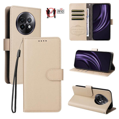Litchi Texture RFID Blocking 3-Card Wallet Leather Phone Case, For Realme 16 Pro+ 5G, For Realme 16 Pro 5G, For Realme 15x 5G India / Realme C85 5G, For Realme C85 Pro 4G, For Realme 15T 5G, For Realme Narzo 80 Lite 4G / C71 India                      ...