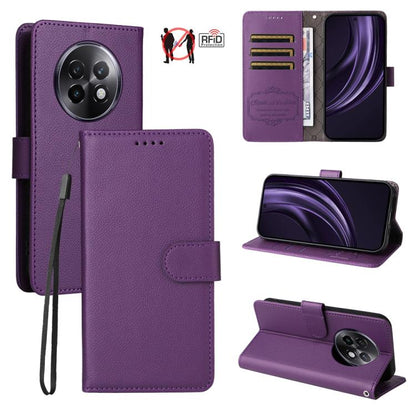 Litchi Texture RFID Blocking 3-Card Wallet Leather Phone Case, For Realme 16 Pro+ 5G, For Realme 16 Pro 5G, For Realme 15x 5G India / Realme C85 5G, For Realme C85 Pro 4G, For Realme 15T 5G, For Realme Narzo 80 Lite 4G / C71 India                      ...
