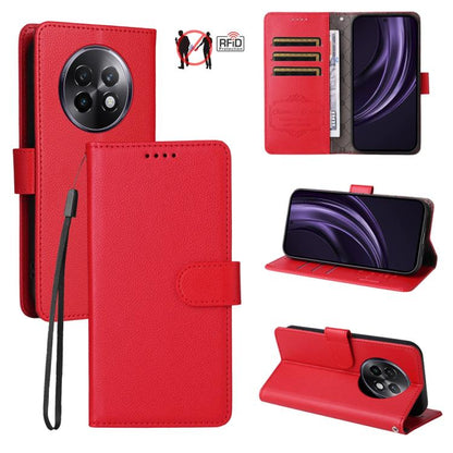 Litchi Texture RFID Blocking 3-Card Wallet Leather Phone Case, For Realme 16 Pro+ 5G, For Realme 16 Pro 5G, For Realme 15x 5G India / Realme C85 5G, For Realme C85 Pro 4G, For Realme 15T 5G, For Realme Narzo 80 Lite 4G / C71 India                      ...