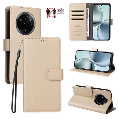 Litchi Texture RFID Blocking 3-Card Wallet Leather Phone Case, For Realme 16 Pro+ 5G, For Realme 16 Pro 5G, For Realme 15x 5G India / Realme C85 5G, For Realme C85 Pro 4G, For Realme 15T 5G, For Realme Narzo 80 Lite 4G / C71 India                      ...