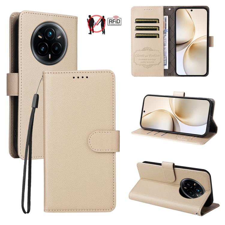 Litchi Texture RFID Blocking 3-Card Wallet Leather Phone Case, For Realme 16 Pro+ 5G, For Realme 16 Pro 5G, For Realme 15x 5G India / Realme C85 5G, For Realme C85 Pro 4G, For Realme 15T 5G, For Realme Narzo 80 Lite 4G / C71 India                      ...