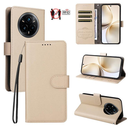 Litchi Texture RFID Blocking 3-Card Wallet Leather Phone Case, For Realme 16 Pro+ 5G, For Realme 16 Pro 5G, For Realme 15x 5G India / Realme C85 5G, For Realme C85 Pro 4G, For Realme 15T 5G, For Realme Narzo 80 Lite 4G / C71 India                      ...