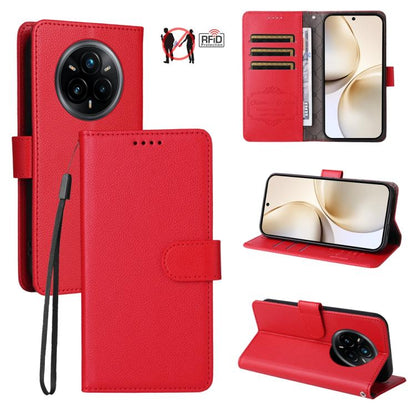 Litchi Texture RFID Blocking 3-Card Wallet Leather Phone Case, For Realme 16 Pro+ 5G, For Realme 16 Pro 5G, For Realme 15x 5G India / Realme C85 5G, For Realme C85 Pro 4G, For Realme 15T 5G, For Realme Narzo 80 Lite 4G / C71 India                      ...