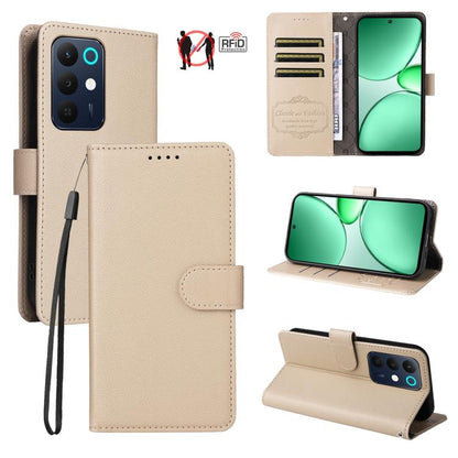 Litchi Texture RFID Blocking 3-Card Wallet Leather Phone Case, For Realme 16 Pro+ 5G, For Realme 16 Pro 5G, For Realme 15x 5G India / Realme C85 5G, For Realme C85 Pro 4G, For Realme 15T 5G, For Realme Narzo 80 Lite 4G / C71 India                      ...