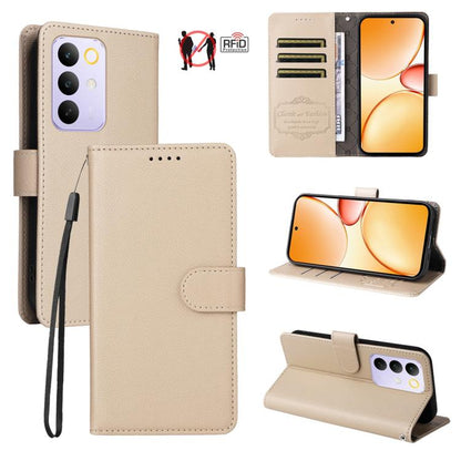 Litchi Texture RFID Blocking 3-Card Wallet Leather Phone Case, For Realme 16 Pro+ 5G, For Realme 16 Pro 5G, For Realme 15x 5G India / Realme C85 5G, For Realme C85 Pro 4G, For Realme 15T 5G, For Realme Narzo 80 Lite 4G / C71 India                      ...