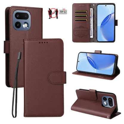 Litchi Texture RFID Blocking 3-Card Wallet Leather Phone Case, For Realme 16 Pro+ 5G, For Realme 16 Pro 5G, For Realme 15x 5G India / Realme C85 5G, For Realme C85 Pro 4G, For Realme 15T 5G, For Realme Narzo 80 Lite 4G / C71 India                      ...