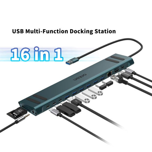 Onten OTN-9299 16 in 1 USB Multi-function Docking Station