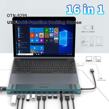 Onten OTN-9299 16 in 1 USB Multi-function Docking Station