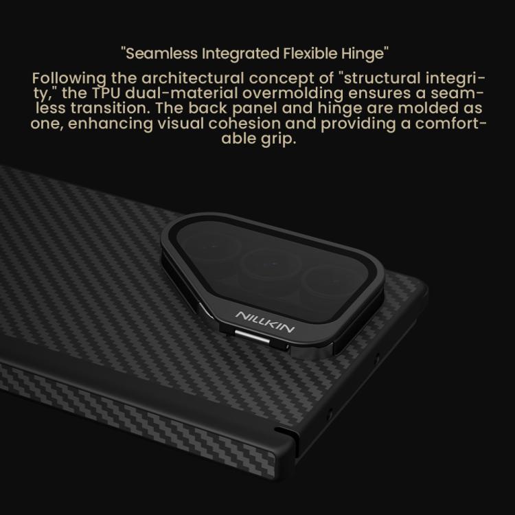 NILLKIN Coque de Téléphone Magnétique avec Miroir Transparent en Fibre d'Aramide, pour Samsung Galaxy Z Fold7 5G