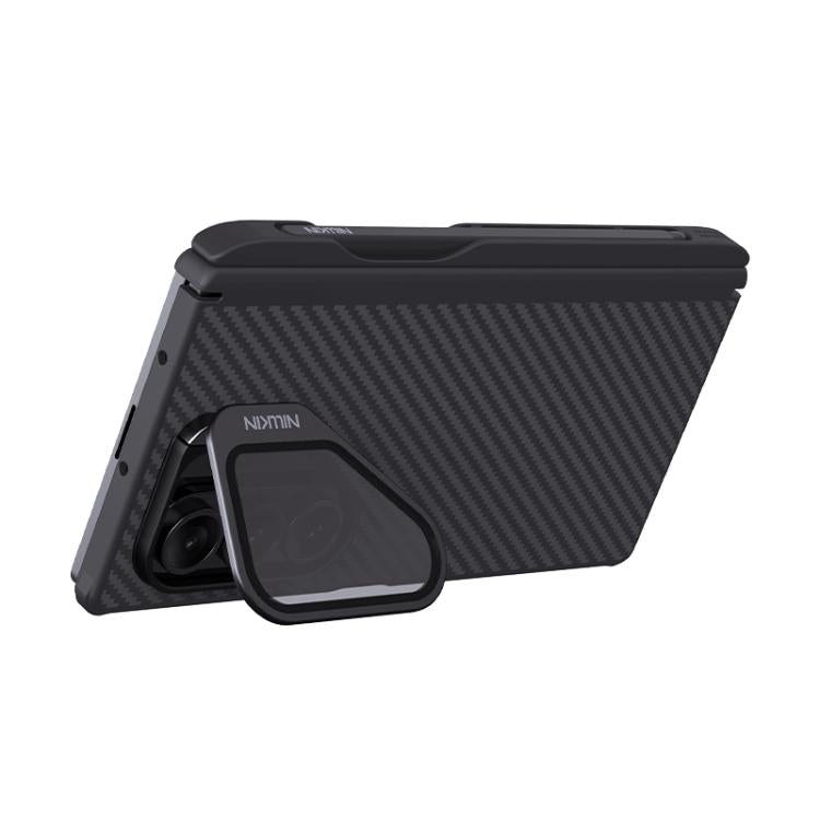 NILLKIN Aramid Fiber Transparent Mirror Cover Magnetic Version Phone Case with Stylus, For Samsung Galaxy Z Fold7 5G