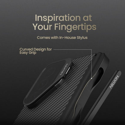 NILLKIN Aramid Fiber Transparent Mirror Cover Magnetic Version Phone Case with Stylus, For Samsung Galaxy Z Fold7 5G