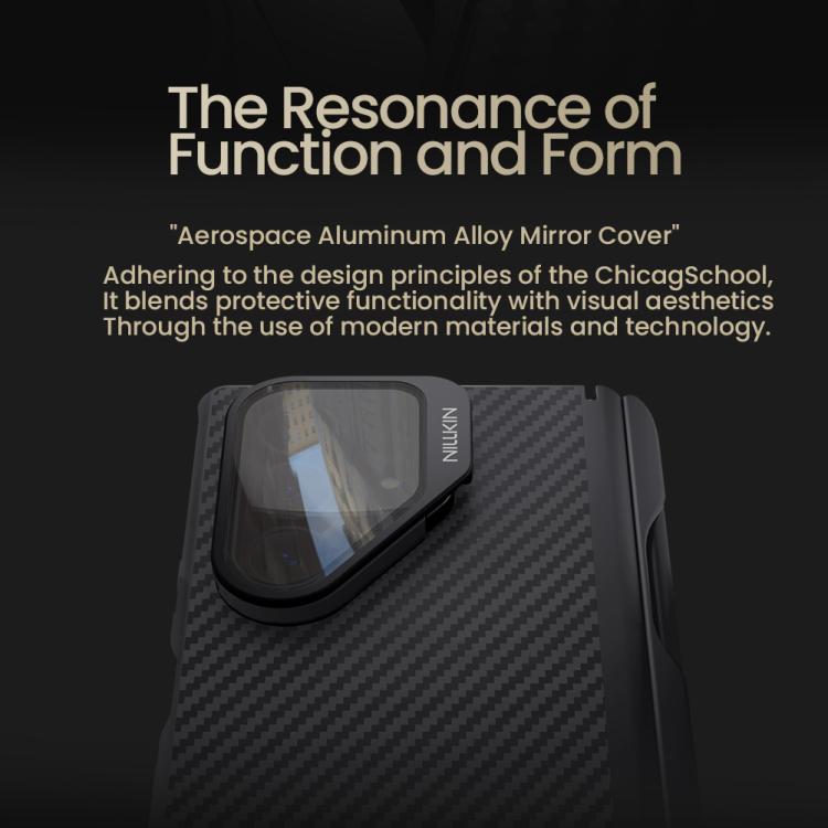 NILLKIN Aramid Fiber Transparent Mirror Cover Magnetic Version Phone Case with Stylus, For Samsung Galaxy Z Fold7 5G