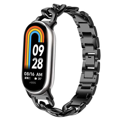 xDfind Single-row Denim Chain Stainless Steel Watch Band, For Xiaomi Smart Band 11 / 10 / 9 / 8