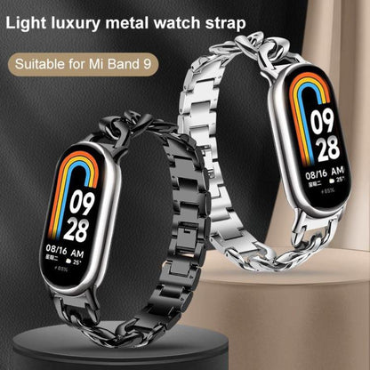 xDfind Single-row Denim Chain Stainless Steel Watch Band, For Xiaomi Smart Band 11 / 10 / 9 / 8
