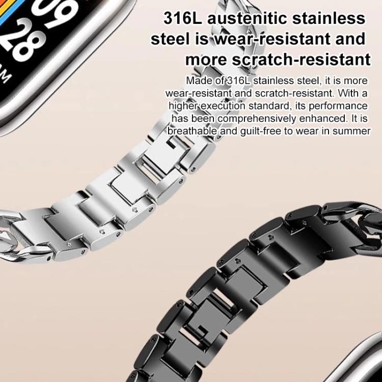 xDfind Single-row Denim Chain Stainless Steel Watch Band, For Xiaomi Smart Band 11 / 10 / 9 / 8