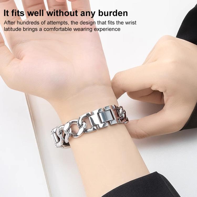 xDfind Single-row Denim Chain Stainless Steel Watch Band, For Xiaomi Smart Band 11 / 10 / 9 / 8