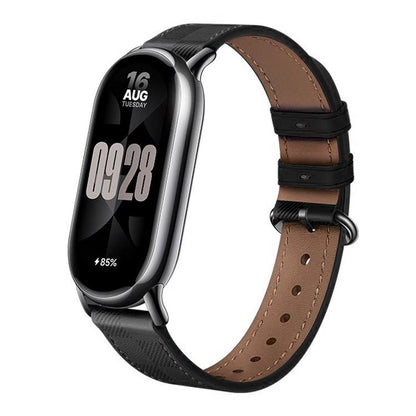 xDfind Plaid Texture Leather Watch Band, For Xiaomi Smart Band 11 / 10 / 9 / 8