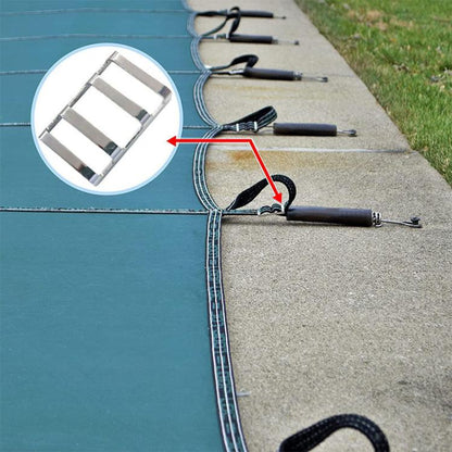 Boucle de barre en acier inoxydable pour enceinte de piscine, boucle fixe de couverture de sécurité de piscine, 3 pièces/paquet