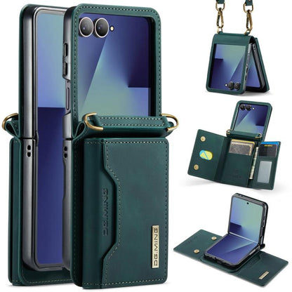 DG.MING M2 Series 3-Fold Multi Card Bag hybrid Magnetic Phone Case with Long Lanyard, For Galaxy Z Fold8 Ultra 5G, For Galaxy Z Flip8 5G, For Galaxy Z Fold7 5G, For Samsung Galaxy Z Flip7 5G