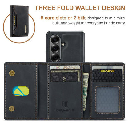 DG.MING M2 Series 3-Fold Multi Card Bag hybrid Magnetic Phone Case with Long Lanyard, For Galaxy Z Fold8 Ultra 5G, For Galaxy Z Flip8 5G, For Galaxy Z Fold7 5G, For Samsung Galaxy Z Flip7 5G