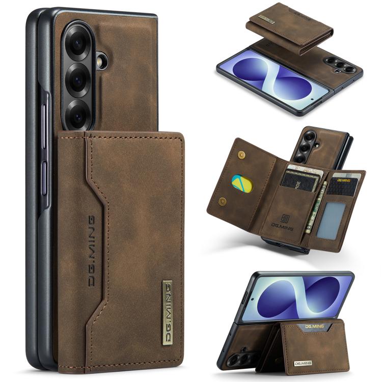 DG.MING M2 Series 3-Fold Multi Card Bag hybrid Magnetic Phone Case with Long Lanyard, For Galaxy Z Fold8 Ultra 5G, For Galaxy Z Flip8 5G, For Galaxy Z Fold7 5G, For Samsung Galaxy Z Flip7 5G