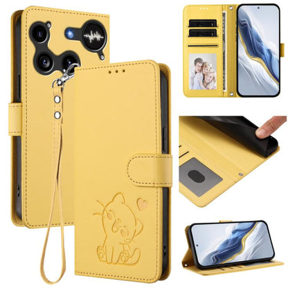 Embossed Heart Cat Leather Phone Case with Hand Strap, For Nothing Phone 4a Pro, For Nothing Phone 4a, For Nothing Phone 3, For Nothing CMF Phone 2 Pro, For Nothing Phone 3a, For Nothing Phone 3a Pro, For Nothing CMF Phone 1, For Nothing Phone 2a