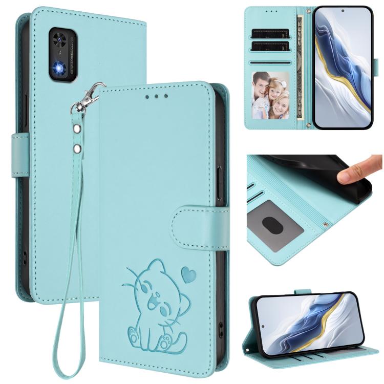 Embossed Heart Cat Leather Phone Case with Hand Strap, For Tecno Spark 30 5G / Pova 6 Neo 5G, For Tecno Spark 30 Pro 4G, For Tecno Spark 30 4G, For Tecno Spark Go 5G 2025 / Hot 60i 5G, For Tecno Spark 30C 4G, For Tecno Spark 20 Pro 5G                  ...